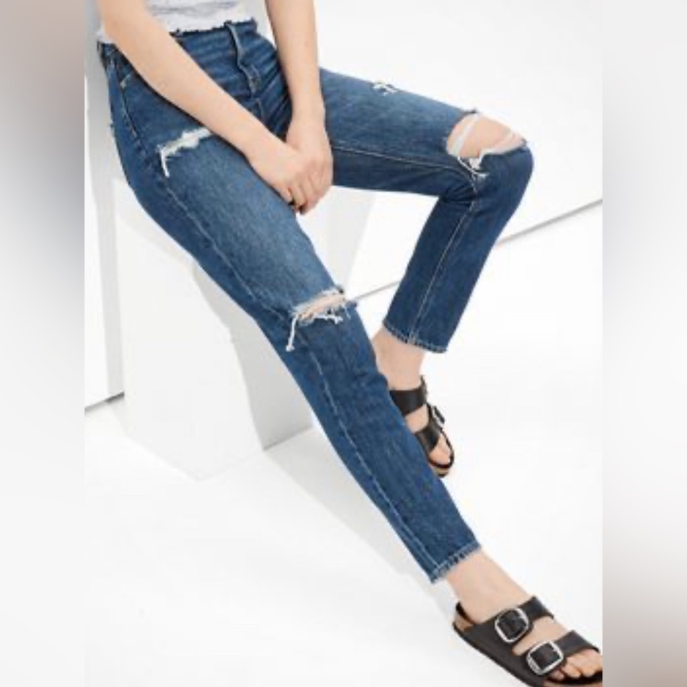American Eagle Darken Destroy mom jean